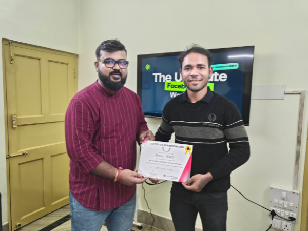 Student Certification Facebook workshop - Anil