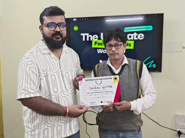 Student Certification Facebook workshop - Sourav D