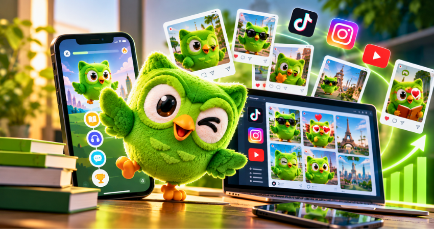 Duolingo mascot marketing strategy and brand personality